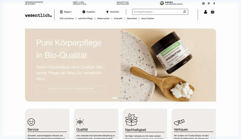 wesentlich. – Naturkosmetik und Pflege